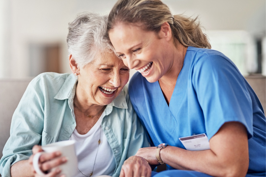 caregiver with elderly