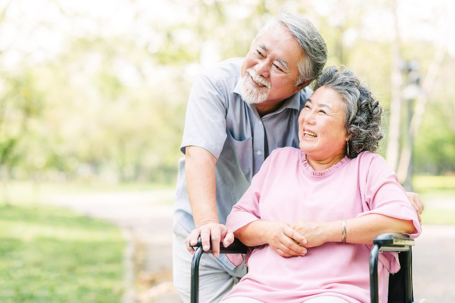 happy elderly couple