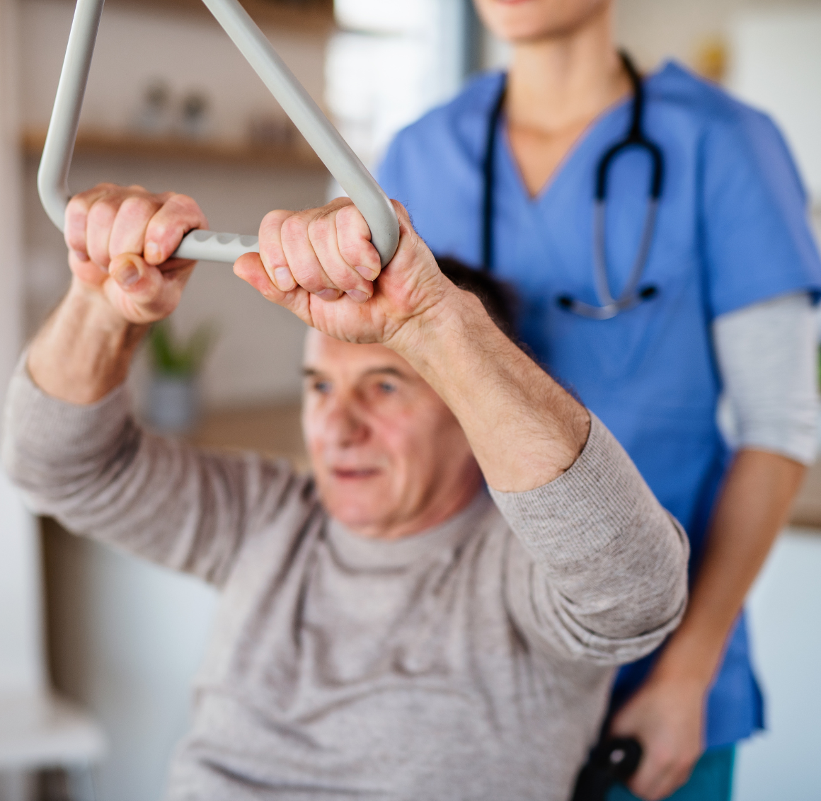 physical-therapy elderly doing physical therapy