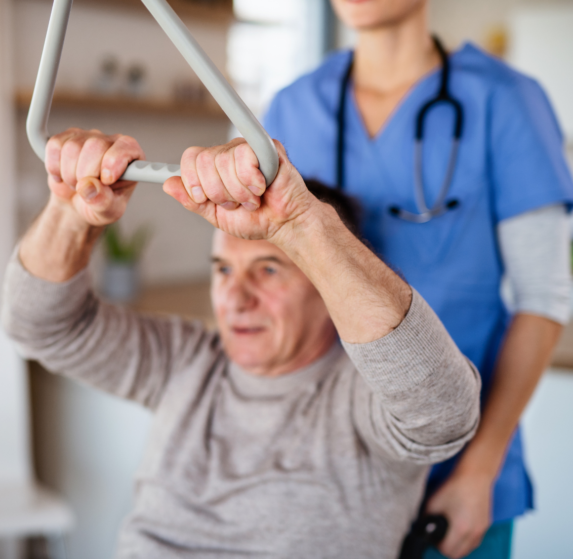 elderly doing physical therapy