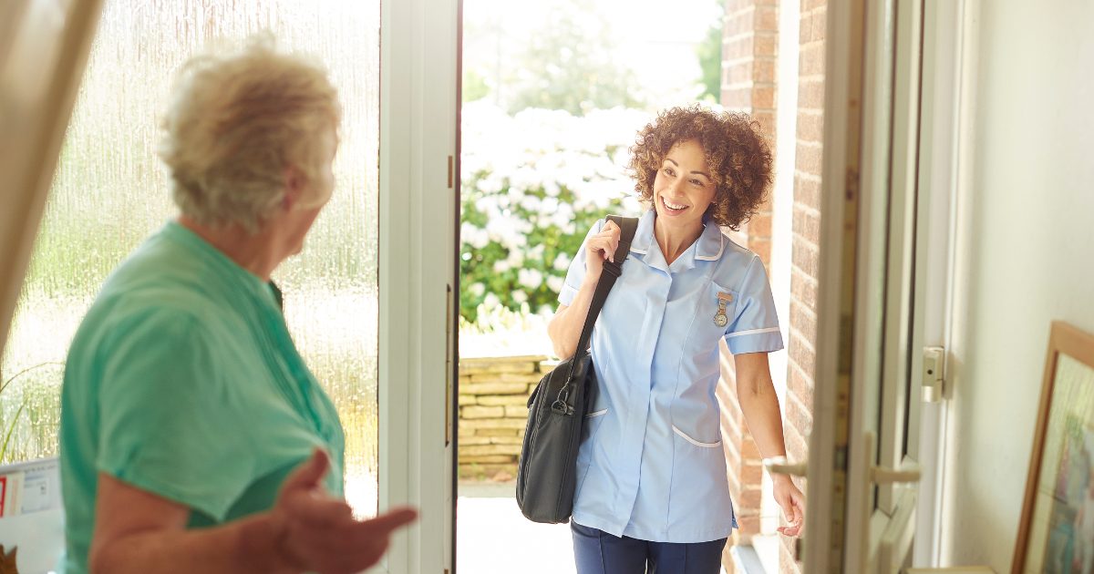 A respite care provider comes in to provide home care services and provide relief.