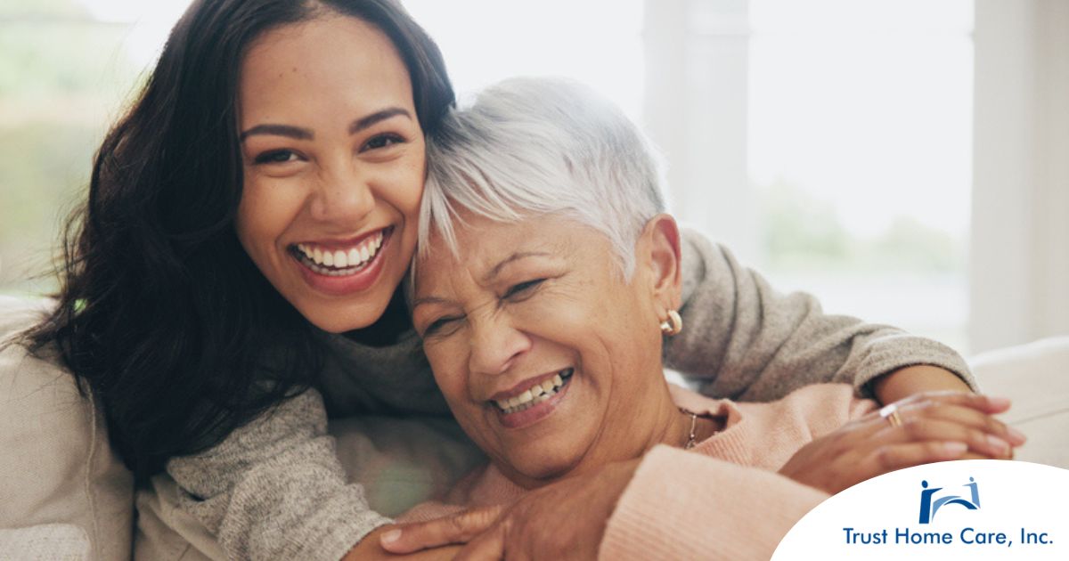 A happy, stress-free caregiver thriving in her career.