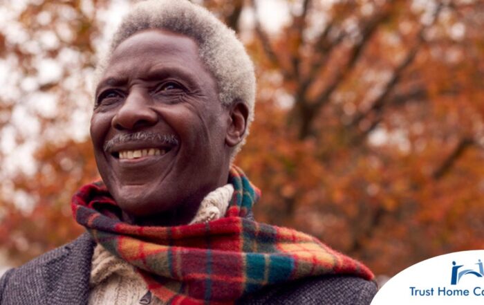 Senior home care helping a senior to manage seasonal depression.