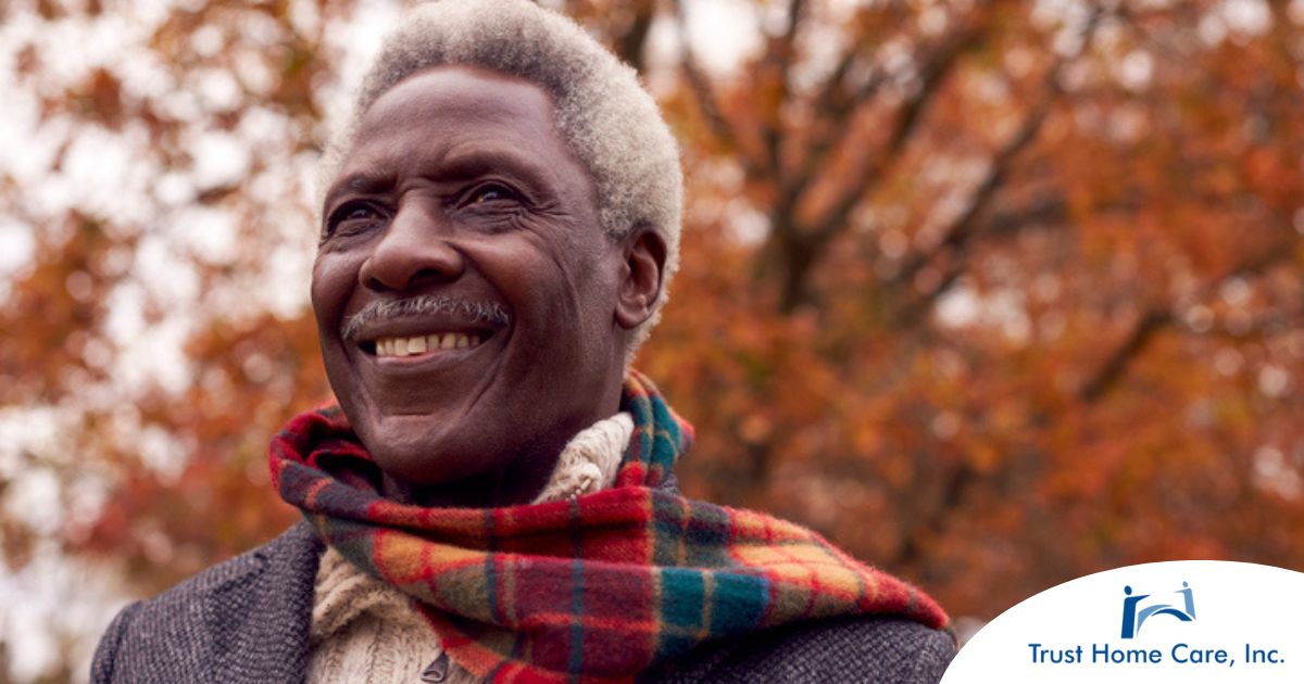 Senior home care helping a senior to manage seasonal depression.